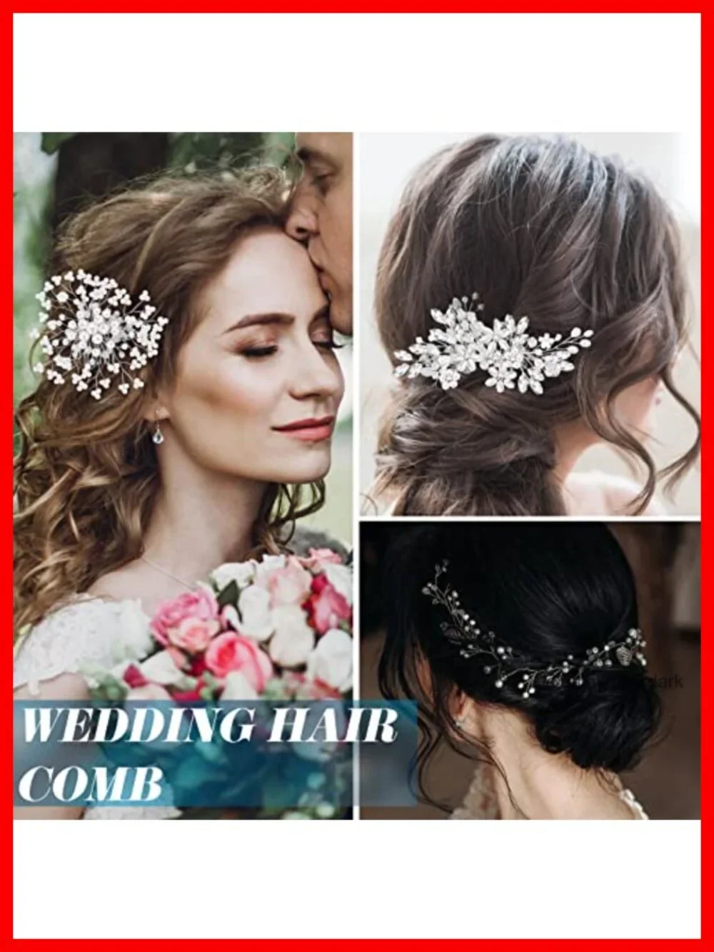 44 Pc Faux Pearl Crystal Hair Comb Clips Set Wedding Prom Bride